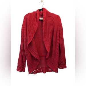 Coldwater Creek Red Women's Cardigan Sweater 2X